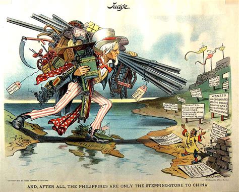 This political cartoon from 1898 is referring to which of these? A whimsical exploration of historical satire and its modern echoes